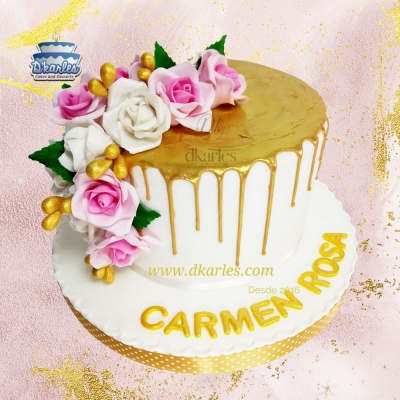 DKarles - Torta Rosas y Chocolate dorado 02