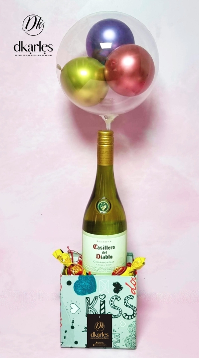  DKarles Obsequios - Chardonnay Reserva CASILLERO DEL DIABLO y Globos 3