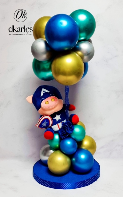 DKarles Obsequios - Mi capitán América en árbol de globos