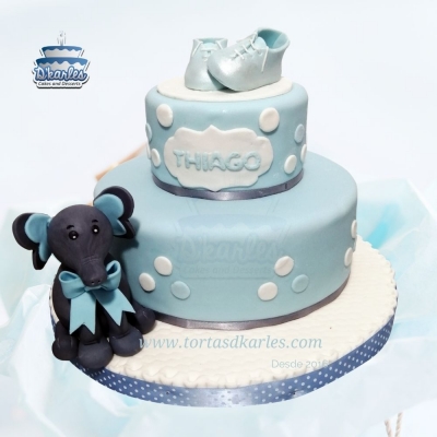 DKarles - Torta Baby Shower Elefante y Zapatito