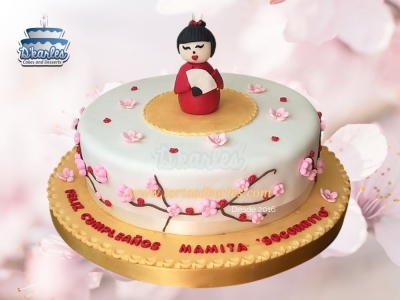 DKarles - Torta Geisha con flores  - Japón
